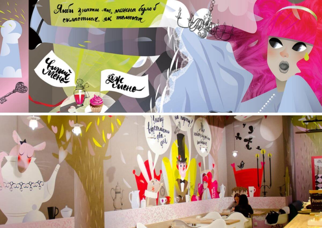 Дизайн помещения кафе в «Сильпо» во Львове